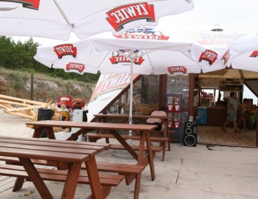 Namiot  Żywiec na plaży 