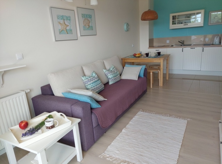  Apartament LazurowyWidok na pokój od strony balkonu 2