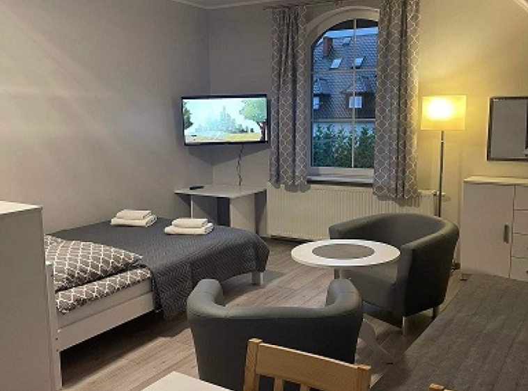 Róża Wiatrów DębkiApartament nr 12-14 duży pokój z aneksem