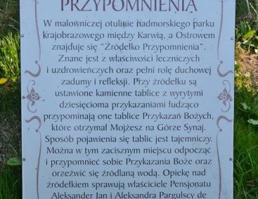 Źródełko Przypomnienia w Ostrowie  