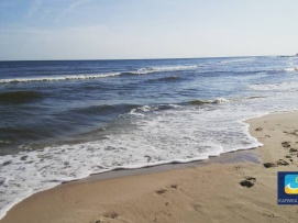 Poranek na karwieńskiej plaży.